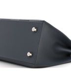 Epsom Tadelakt Chevre Mysore Casaque Etoilee Kelly Sellier 25 Ardoise Black Vert Peppermint