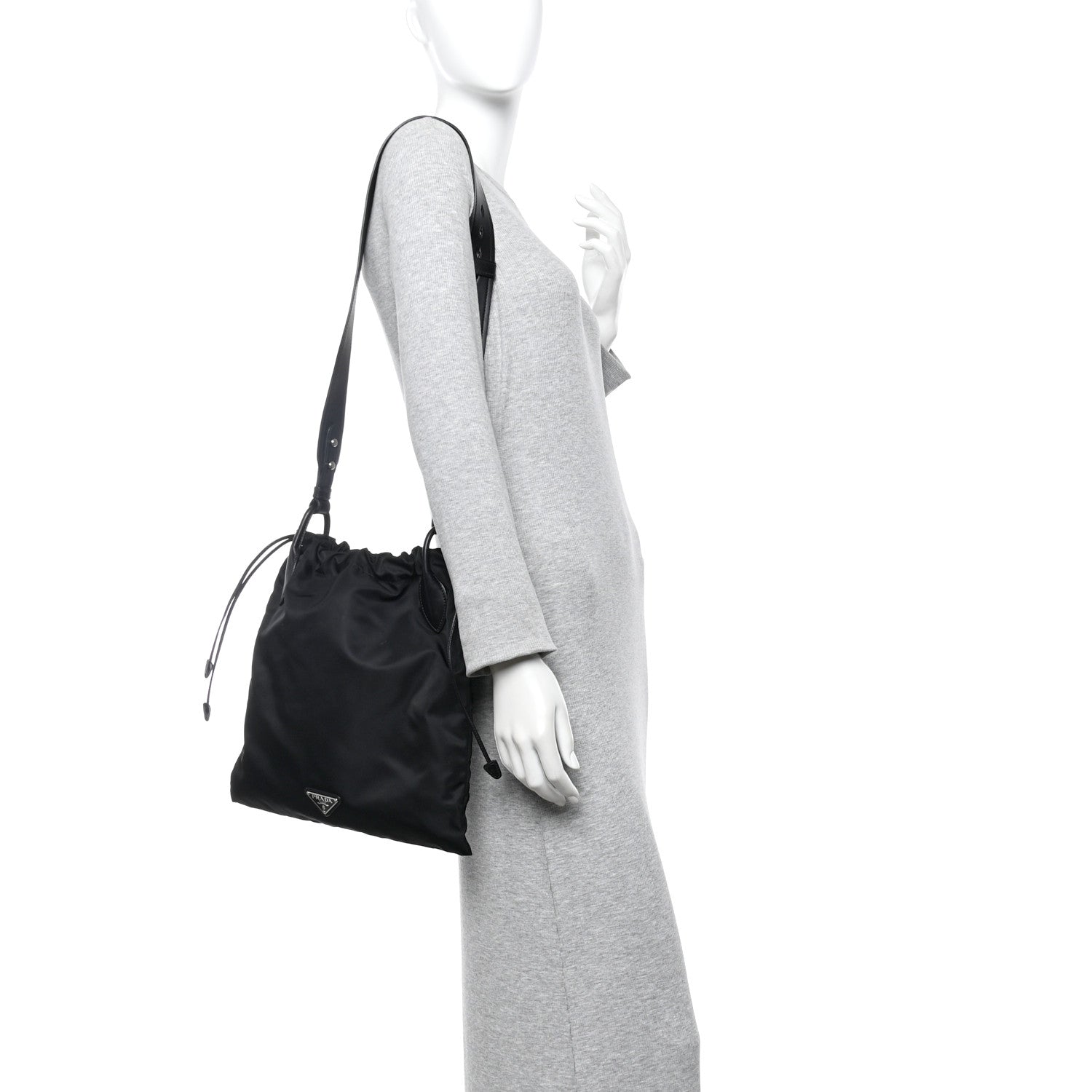 Tessuto Nylon Passama Embroidered Bag Black