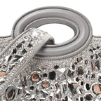 Crystal Mini Le Troisieme Shopping Bag Grey