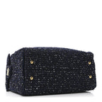 Tweed Quilted Small Chanel 25 Handbag Blue