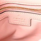 Roxy Calfskin Web Medium Blondie Top Handle Shoulder Flap Bag Powder Pink