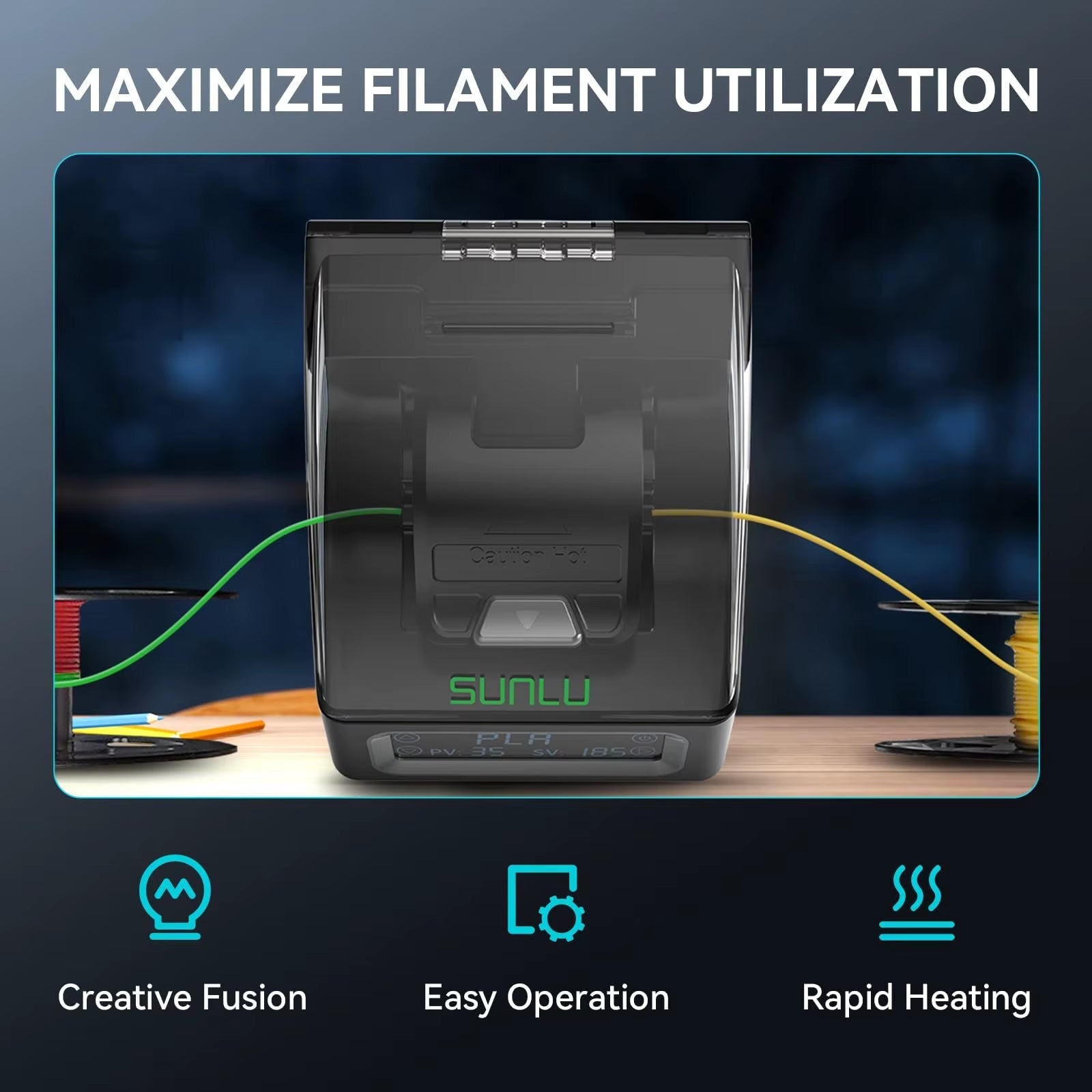 Filament Connector for PLA, PETG, TPU, ABS, PA, and Nylon with 200 PTFE Sleeves for 3D Printer Filament Heating