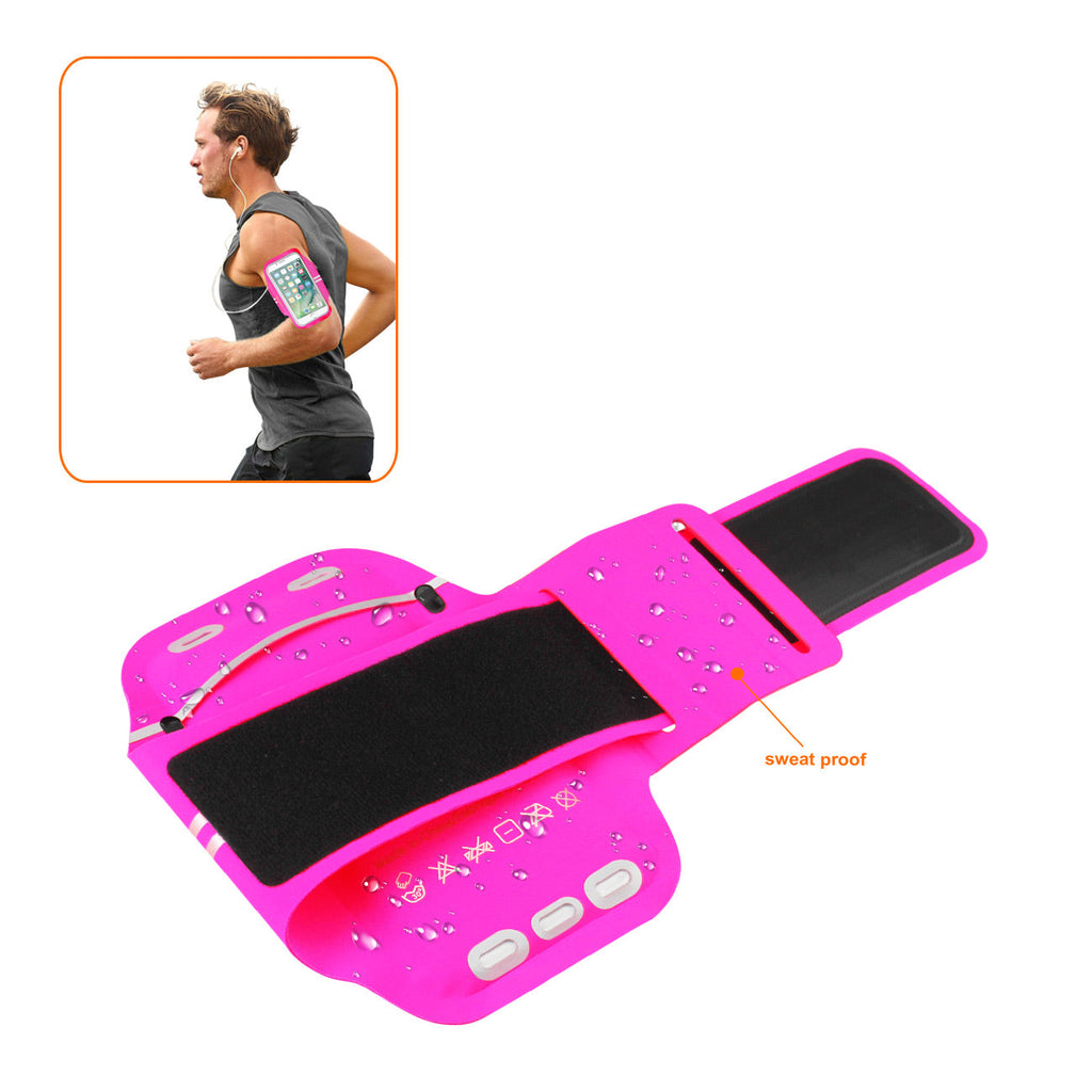 Reiko Running Sports Armband For Iphone 7 Plus/ 6S Plus Or 5.5 Inches Device In Pink (5.5X5.5 Inches)