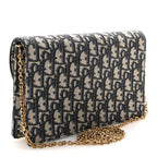 Oblique Saddle Chain Pouch Blue