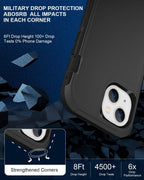 Entronix Bundle Compatible with iPhone 13 - Heavy Duty Case & 2 Clear Screen Protectors