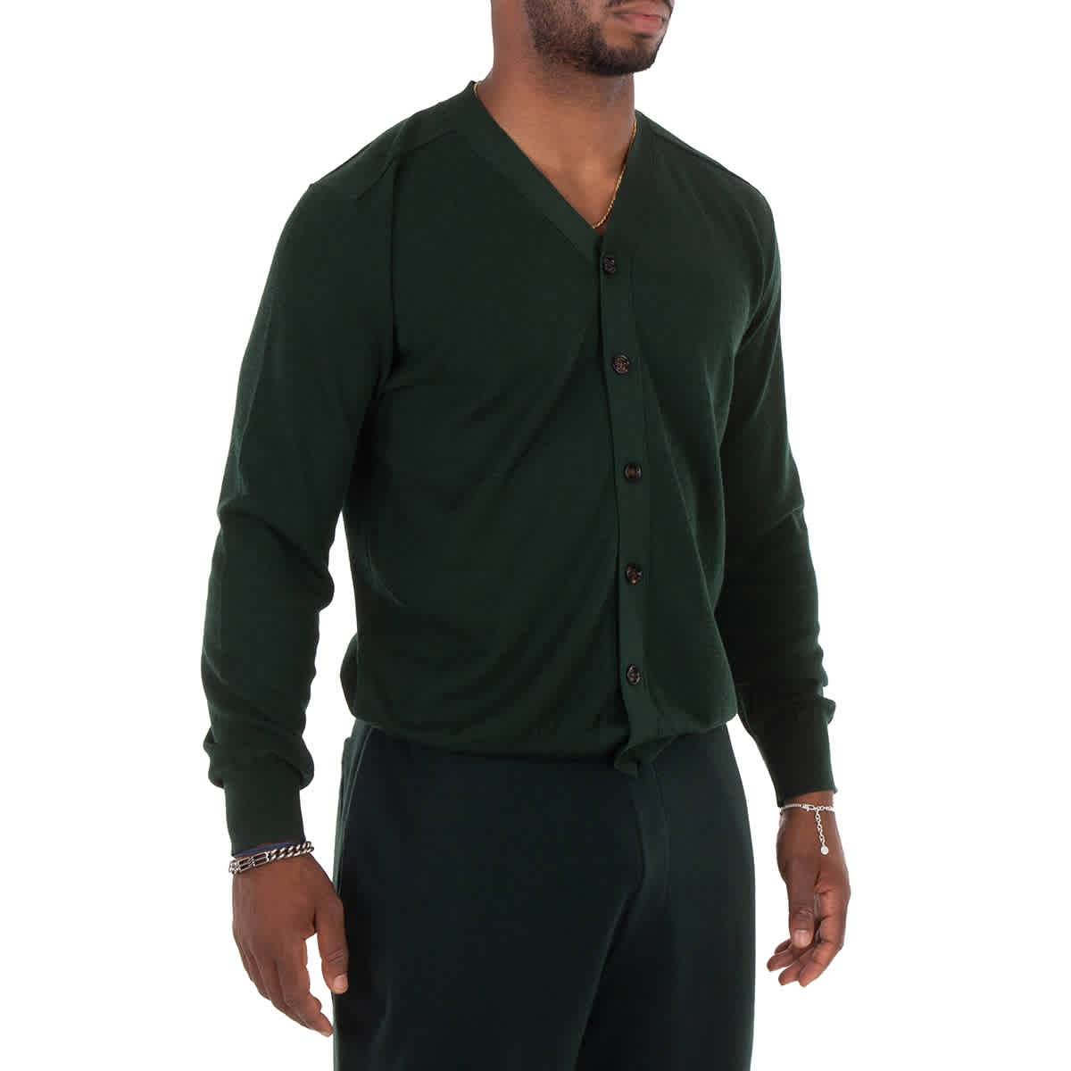 Burberry Cardigan aus Wolle mit V-Ausschnitt und Relaxed Fit
