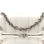 Nappa Vertical Matelasse Small Maxi Horsebit Chain Shoulder Bag Great White