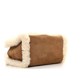 X UGG Suede shearling Small Shopping Bag Chestnut