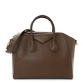 Shiny Lord Calfskin Medium Antigona Brown