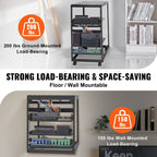 20U Open Frame Server Rack, 23-40 in Adjustable Depth, Free Standing or Wall Mount Network Server Rack, 4 Post AV Rack with Casters, Holds All Your Networking IT Equipment AV Gear Router Modem