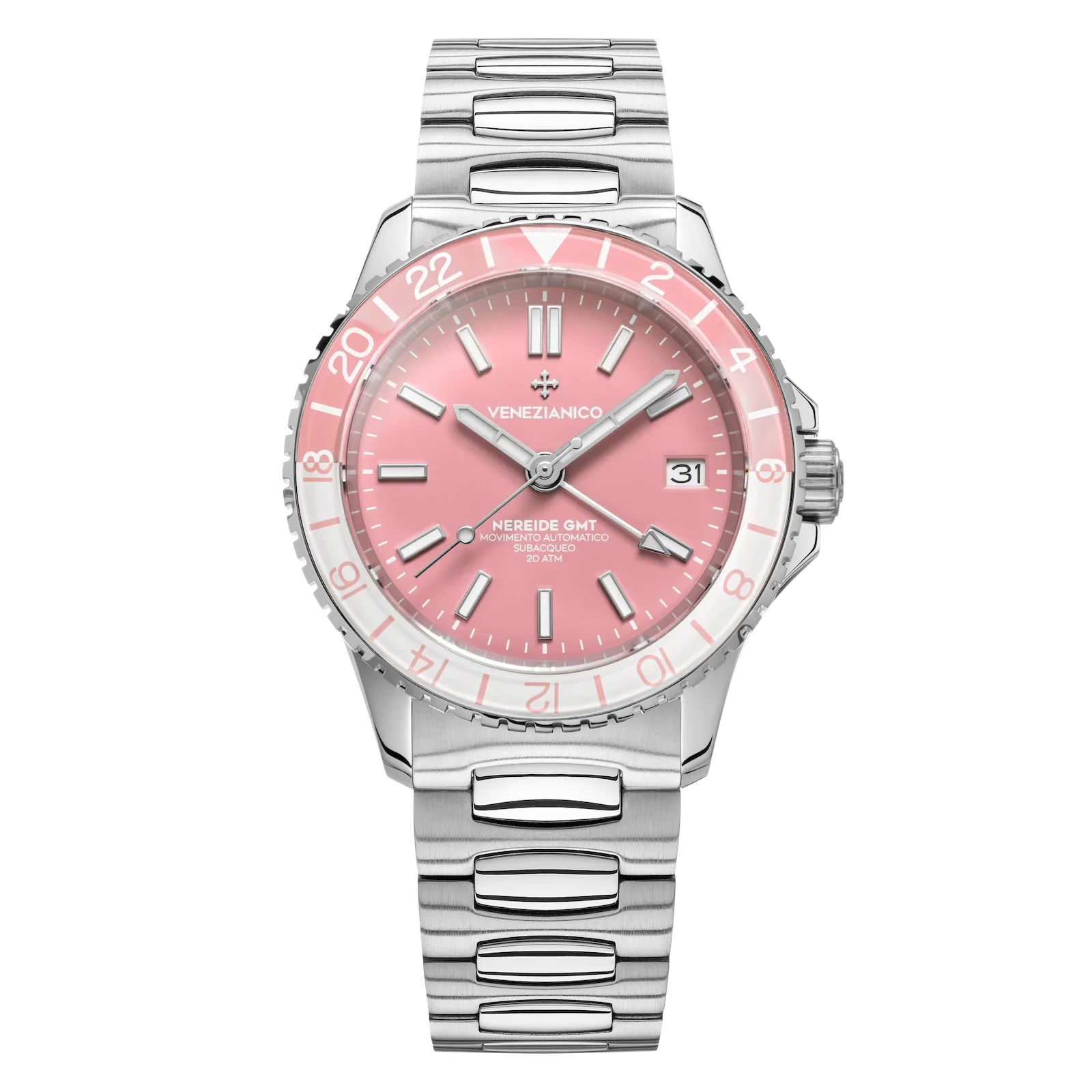 Venezianico Automatic Watch Nereide GMT Rosa