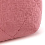 Caviar Quilted A Real Catch Clutch Pink