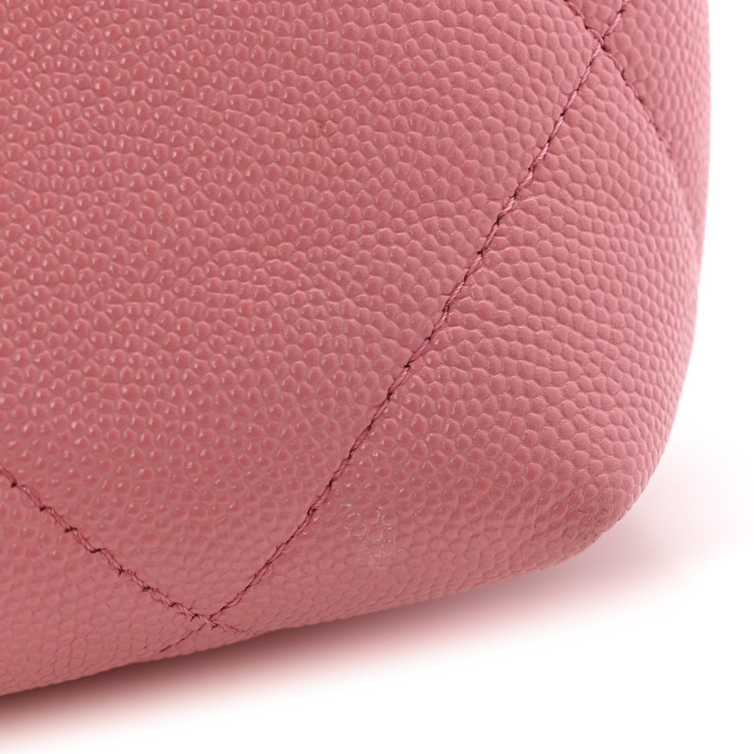 Caviar Quilted A Real Catch Clutch Pink