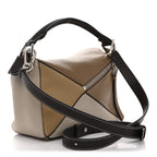Calfskin Small Puzzle Bag Mocca Multicolor