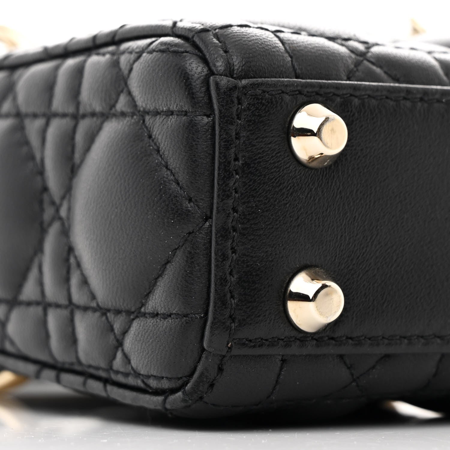 Lambskin Cannage Micro Lady Dior Black