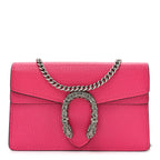Dollar Calfskin Crystal Super Mini Dionysus Shoulder Bag Box Pink Black Diamond