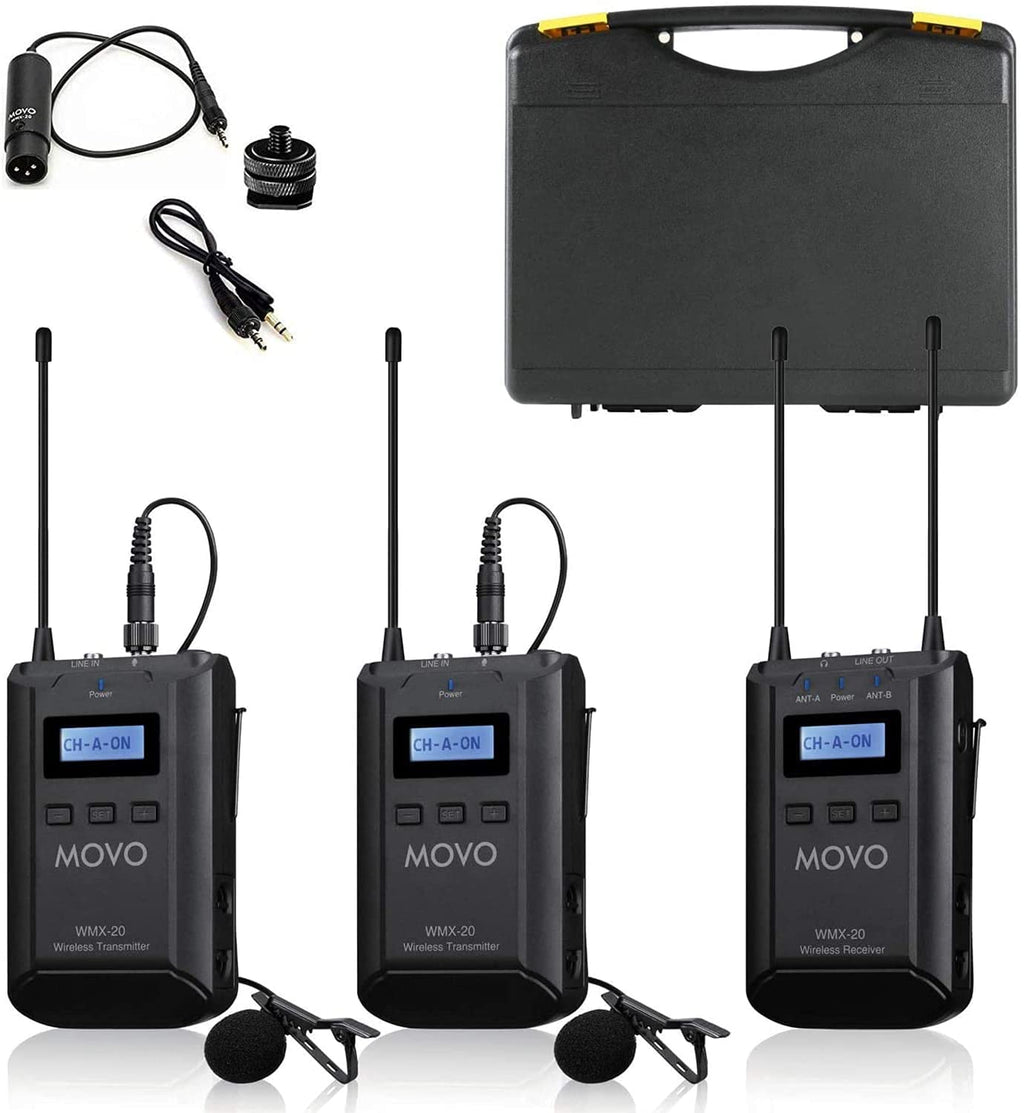 Movo WMX-20-DUO 48-Channel UHF Wireless Mic System