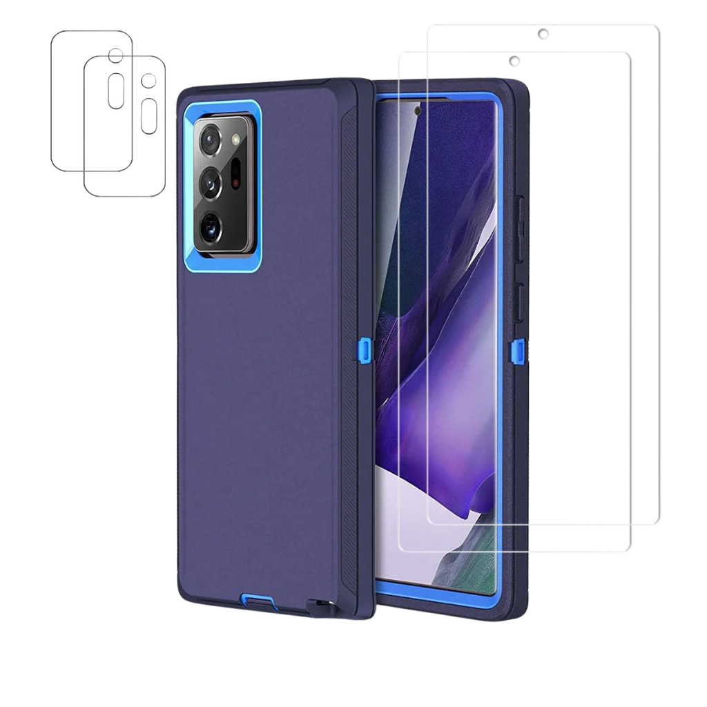 Entronix Bundle Compatible with Galaxy Note 10 Plus - Heavy Duty Case & 2 Clear Screen Protectors