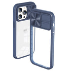 Full Protection With Mobile Phone Protective Film Slide Camera Lens Phone Case For Iphone 14 Pro In Navy