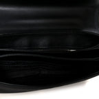 Saffiano Tessuto Nylon Chain Shoulder Bag Black
