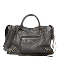 Pearlescent Goatskin Classic Gold Hardware City Bronze