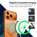 Entronix Bundle Compatible with iPhone 17 Pro - [Magnetic] Translucent Matte Gripstand Case, 1 Clear Screen Protector & 1 Camera Lens Protector