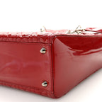 Patent Cannage Large Lady Dior Red