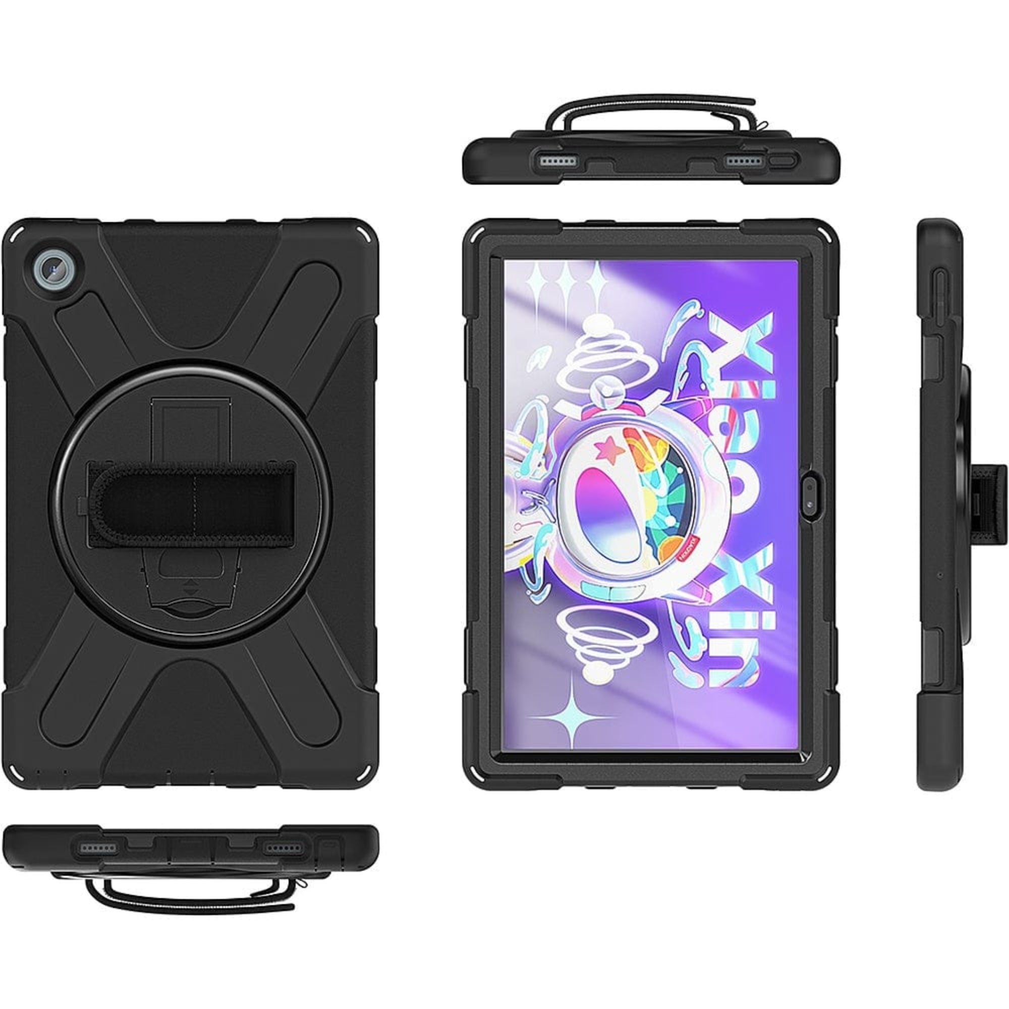SAHARA - Protection Hand Strap Series Case for Lenovo Tab M10 Plus (3rd Gen) - Black