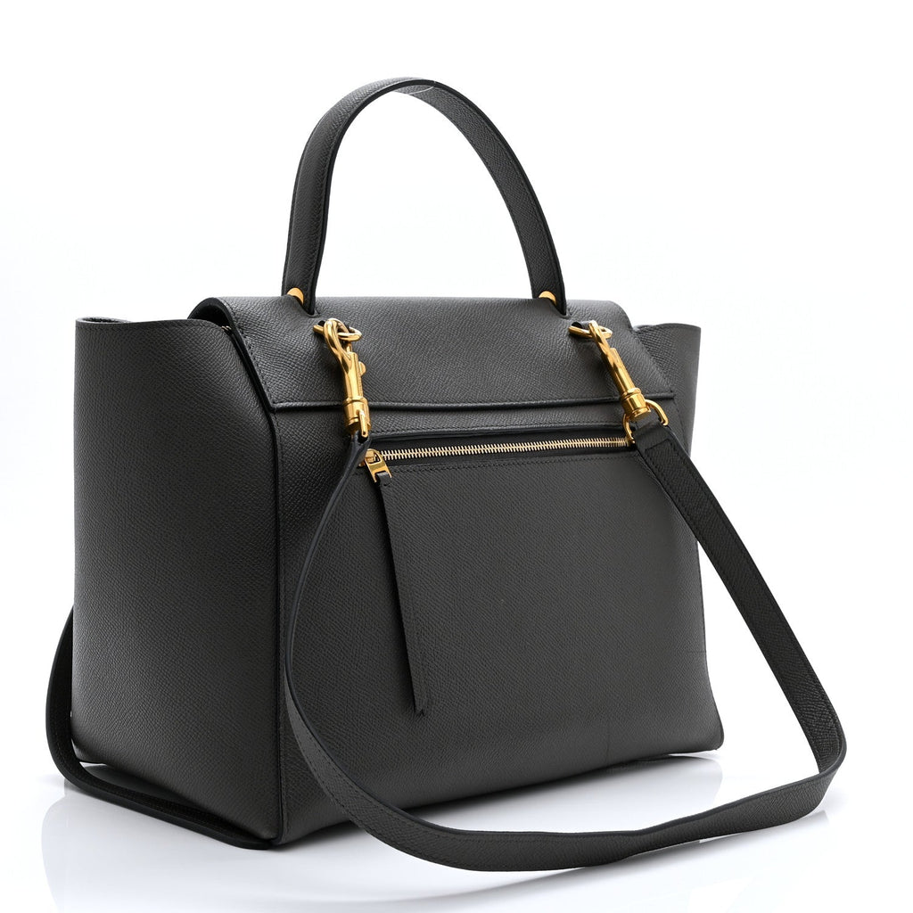 Grained Calfskin Mini Belt Bag Grey