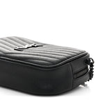 Grain De Poudre Matelasse Monochrome Monogram Mini Lou Camera Bag Black