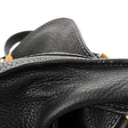 Calfskin Medium Marcie Satchel Black