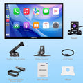9-Inch Touchscreen Portable Car Stereo with Wireless Apple CarPlay, Android Auto, USB, TF, Bluetooth, and Mirror Link Functionality with Camera