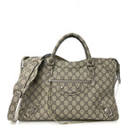 X GUCCI GG Supreme Monogram Neo Classic Silver Hardware City Beige Ebony