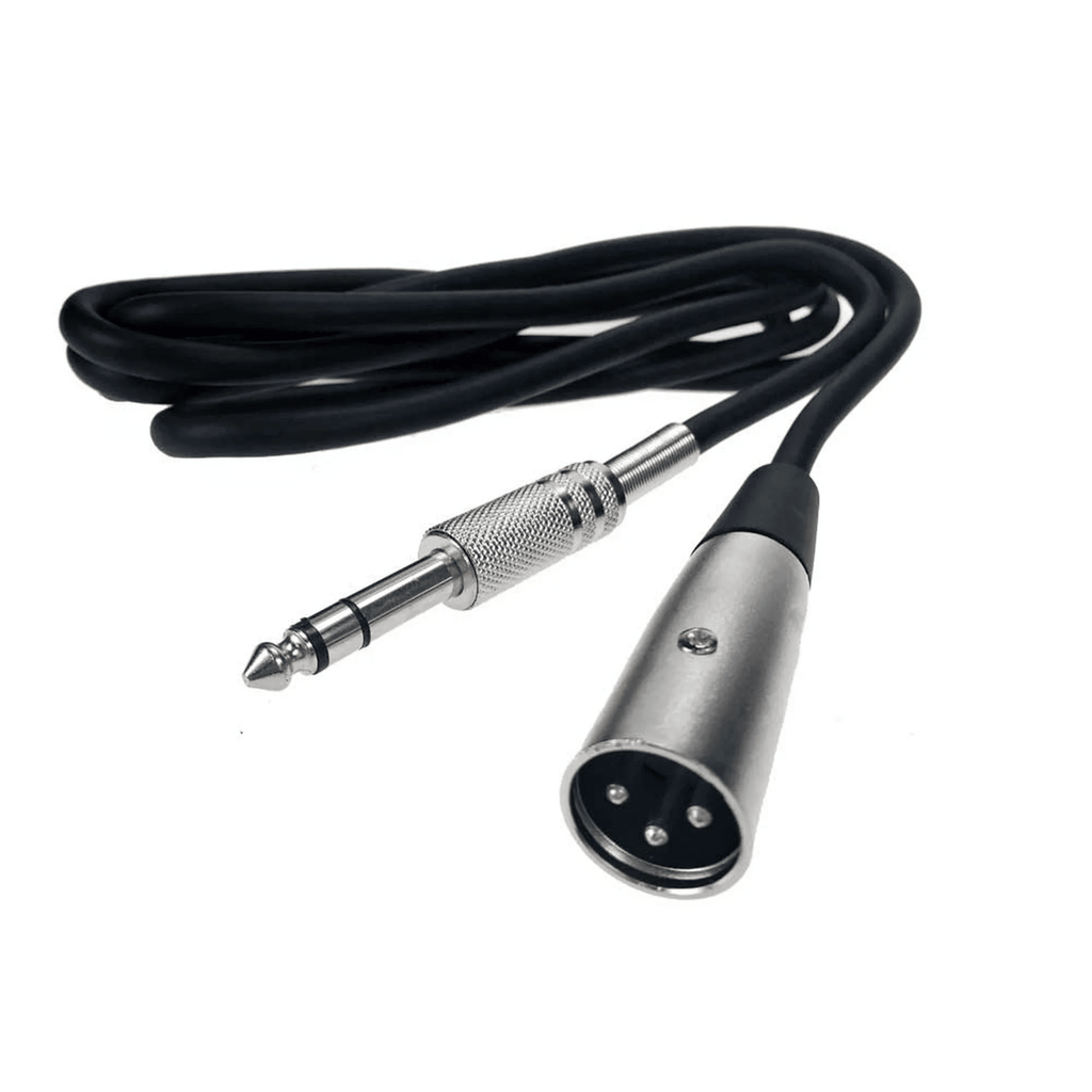 3-Pin Male To 1/4" Plug TS Microphone Mono Cable Unbalanced Shielded Audio - 6 ft