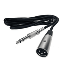3-Pin Male To 1/4" Plug TS Microphone Mono Cable Unbalanced Shielded Audio - 6 ft