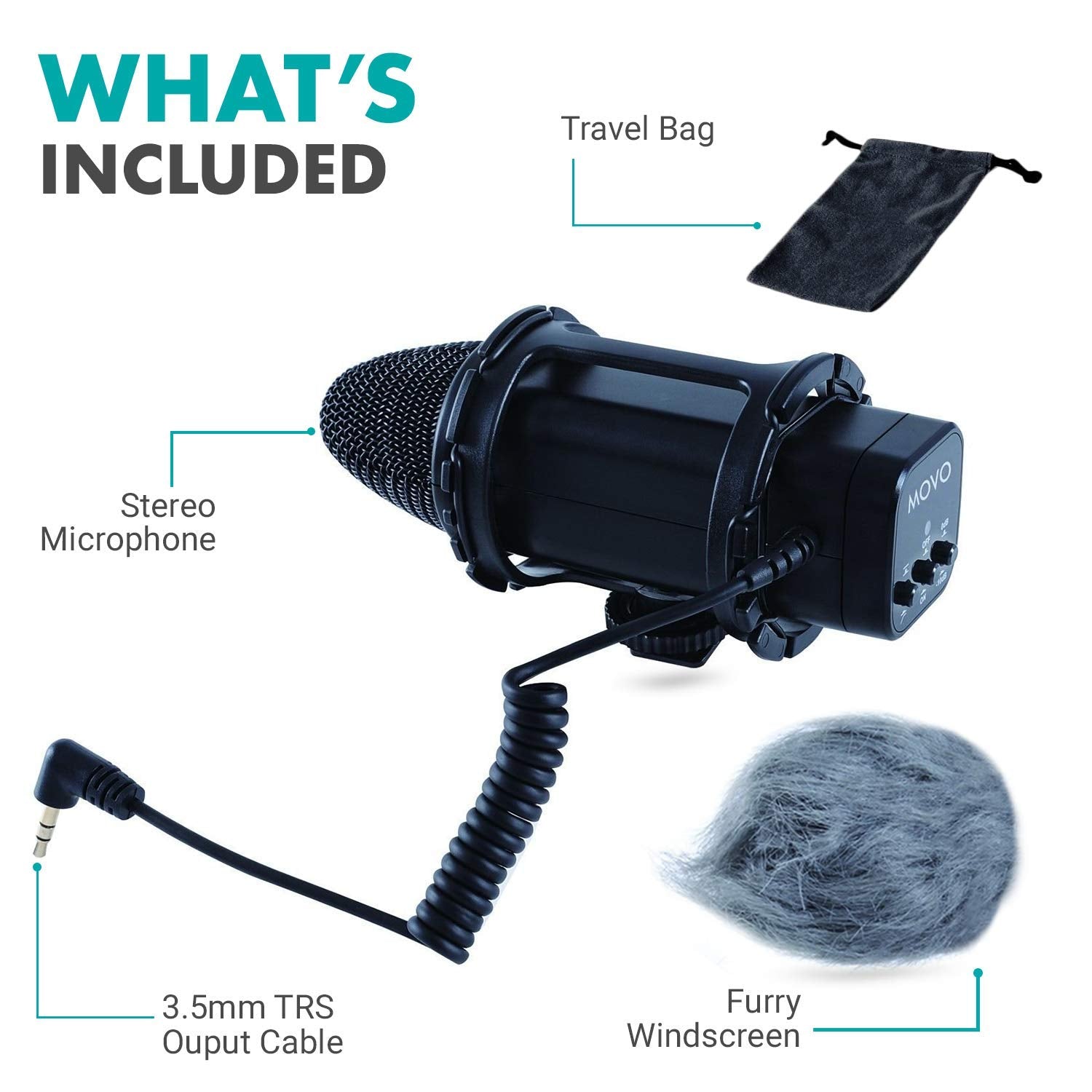 Movo VXR300 X/Y Stereo Condenser Video Microphone