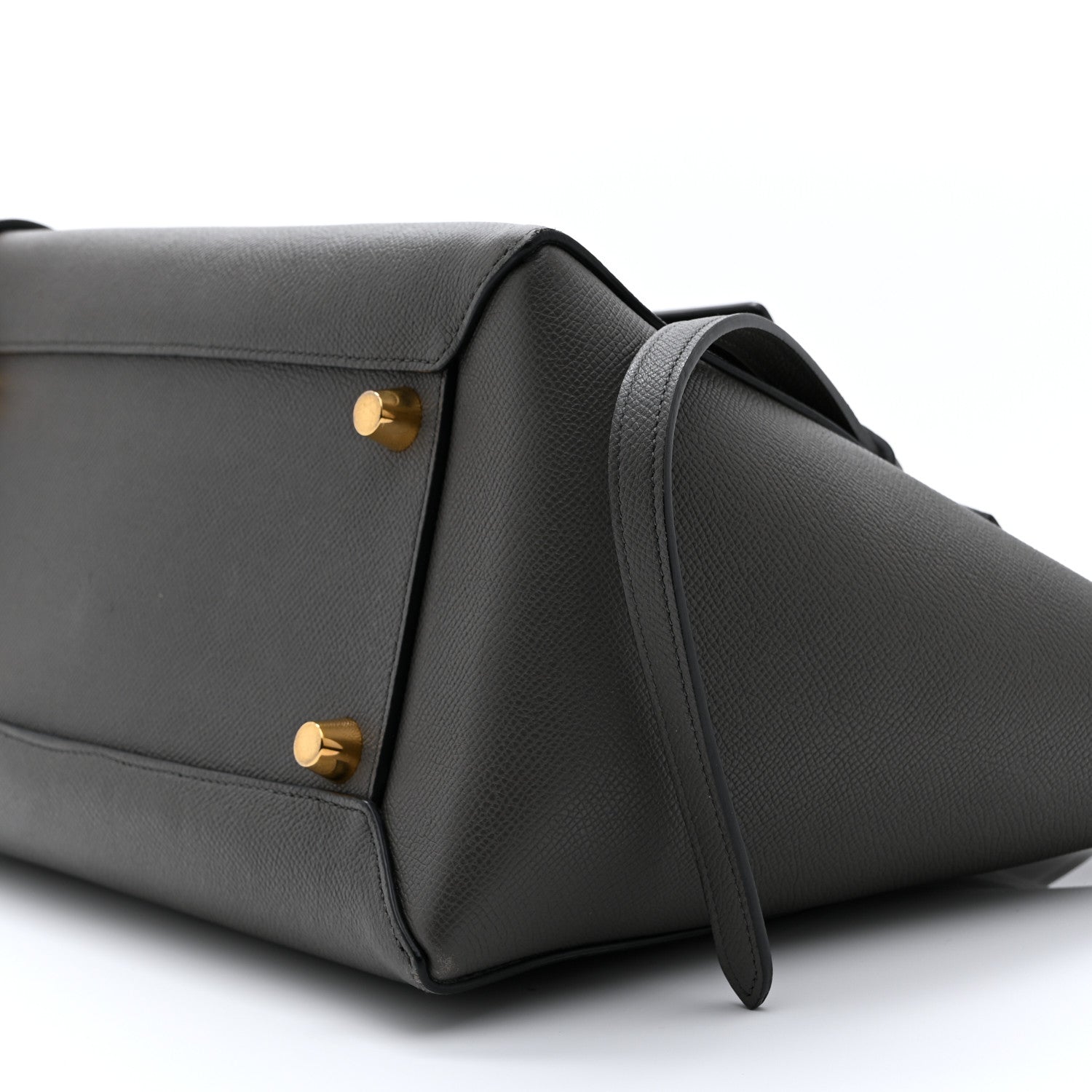 Grained Calfskin Mini Belt Bag Grey