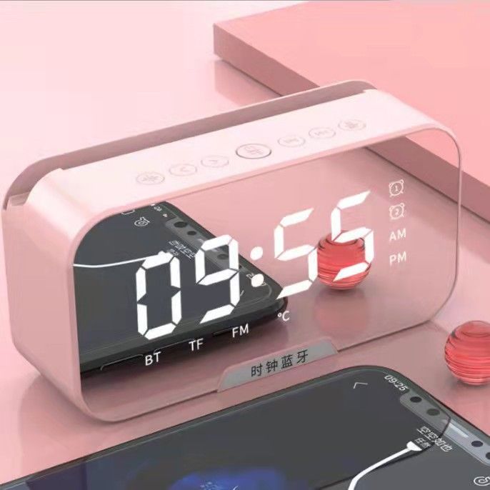 Wireless Bluetooth Speaker HD Led Display Multifunction Stereo Bass Speakers Alarm Clock FM Radio TF Card Aux Music Playback.