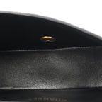 Metallic Caviar Quilted Mini Rectangular Flap Black