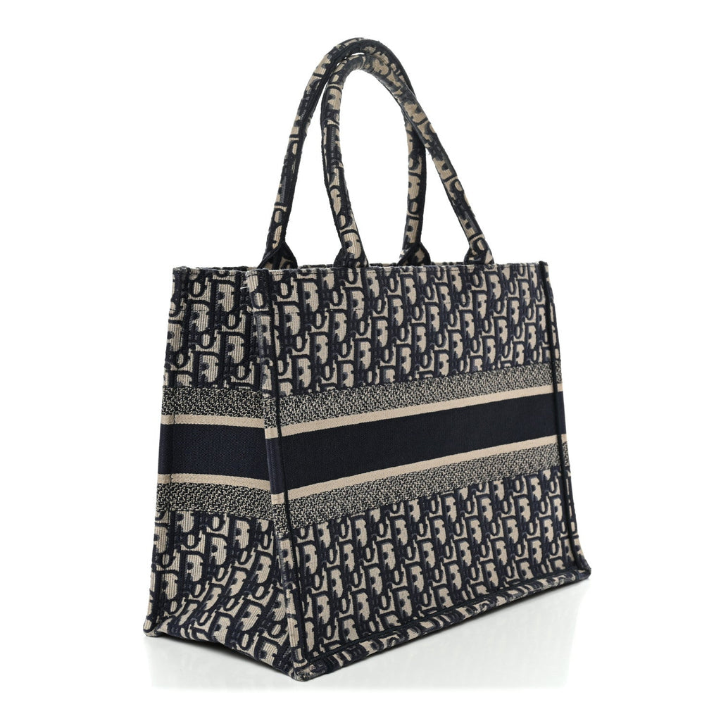 Oblique Medium Book Tote Blue Multicolor