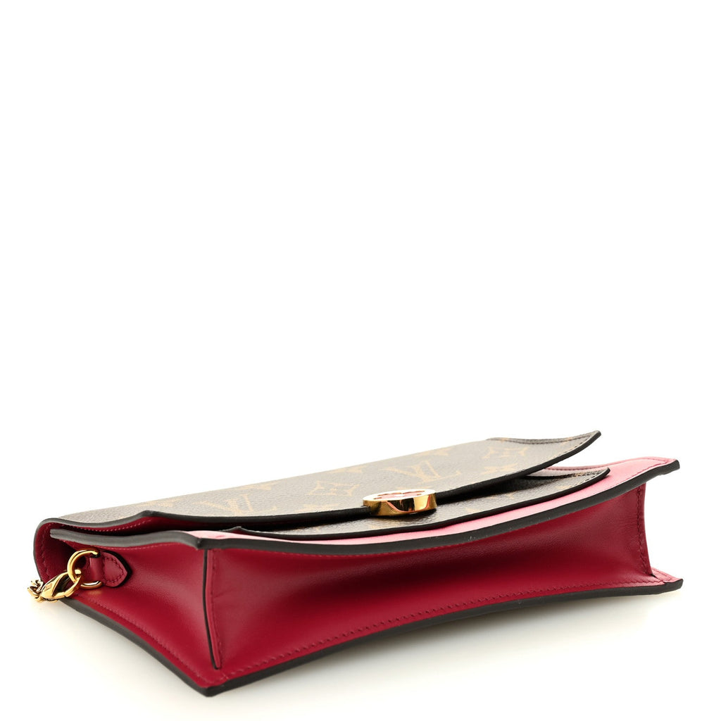 Monogram Flore Chain Wallet Fuchsia