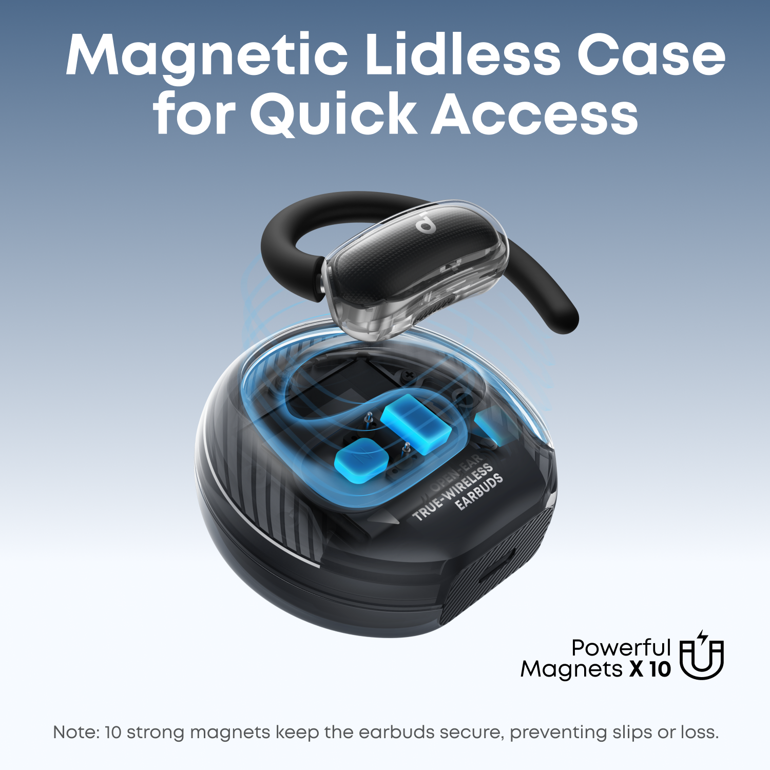 soundcore V40i Comfortable Fit and Clear Sound, Lidless Case