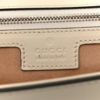 Senna Calfskin Petite GG Top Handle Shoulder Bag Mystic White