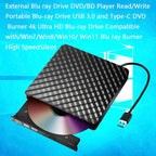 External CD DVD +/-RW Drive USB 3.0 Type-C; Ultra Slim Portable Aluminum DVD CD ROM Optical Drive Burner Reader Writer For MacBook Pro/ Air; IMac; Windows 11/10/8/7 Laptop PC