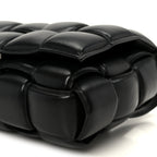 Nappa Maxi Intreccio Padded Cassette Crossbody Bag Black