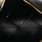 Lambskin Maxi Intrecciato Small Cassette Camera Bag Black