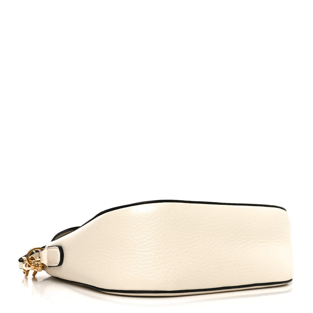 Soft Grainy Calfskin Alltime Shoulder Bag White