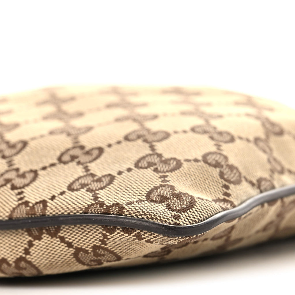 Monogram Web Small Flat Messenger Bag Brown