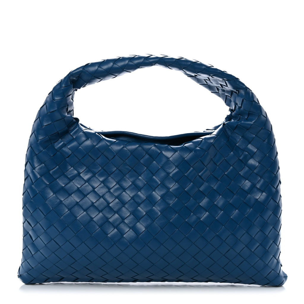 Calfskin Intrecciato Small Hop Deep Pacific