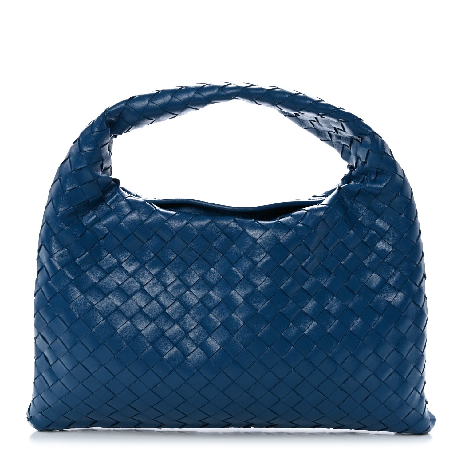 Calfskin Intrecciato Small Hop Deep Pacific